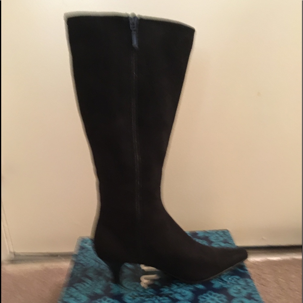 Impo Stretch Black Suede Faux Boots